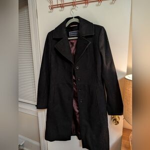 Tommy Hilfiger Black Wool Princess Coat size S
